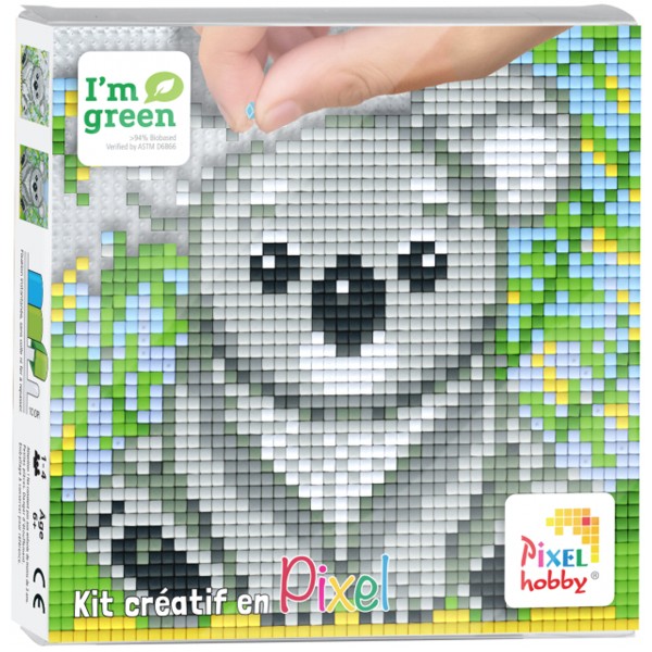 Kit Créatif Pixel - Tableau 12 x 12 cm - Koala - Photo n°1