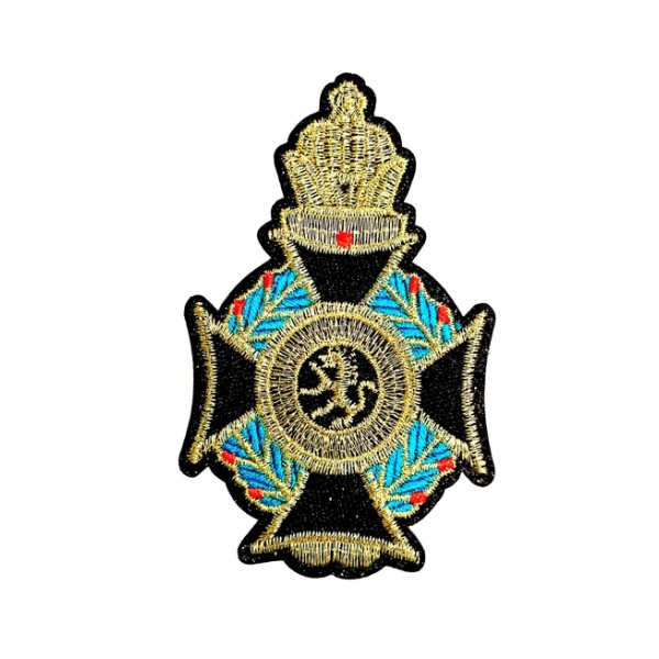 Ecusson brodé armoiries, patch blason croix de Malte 10 cm - Photo n°1