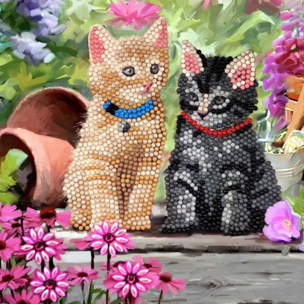 Kit Carte broderie diamant 18x18cm Chatons - Photo n°1