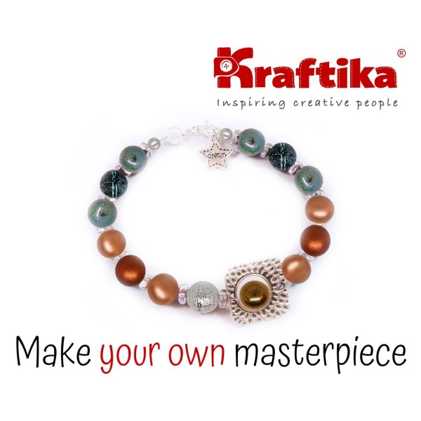Kraftika, 300 Pcs Bracelet De Prise De Mélange, De L'Argent Bronze Or Noir Gravé Rustique, Mixte Ron - Photo n°4