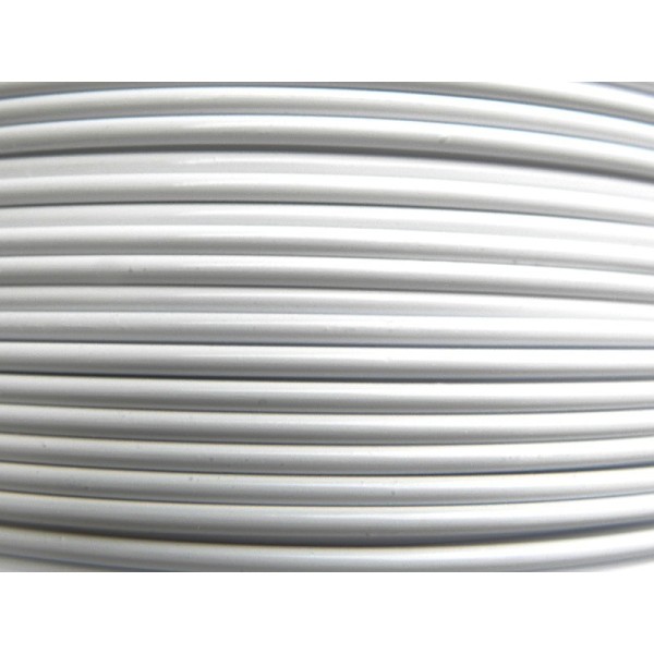 10 Mètres fil aluminium blanc laqué 2mm - Photo n°1