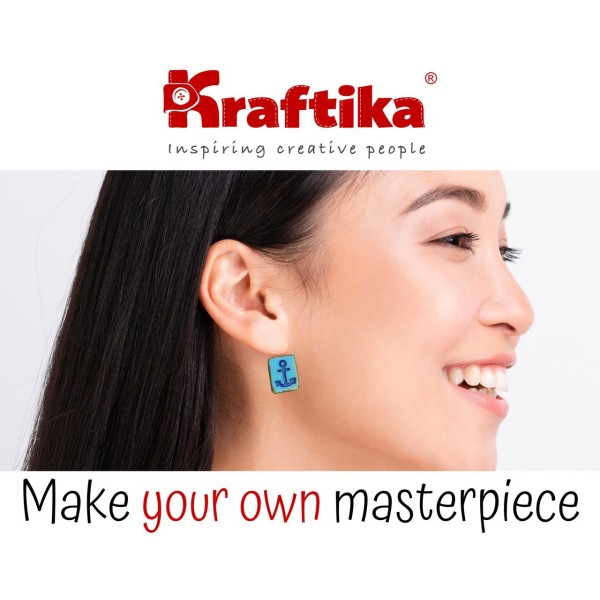 Kraftika, 12 Pcs Picasso Mixte d'Ancrage, Rectangle de taille de Table Verre tchèque Marine de la Me - Photo n°4
