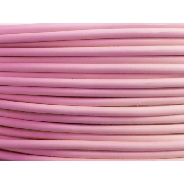 1 Mètre fil aluminium rose pastel laqué 2mm - Photo n°1