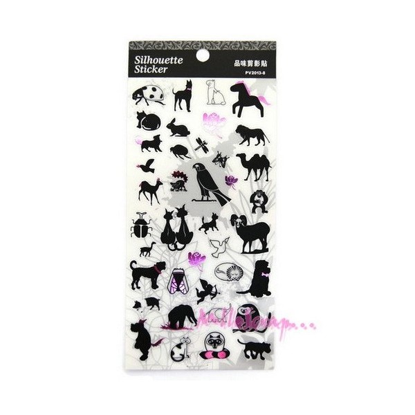 Stickers plastifiés thème les animaux - 1 planche - Photo n°1
