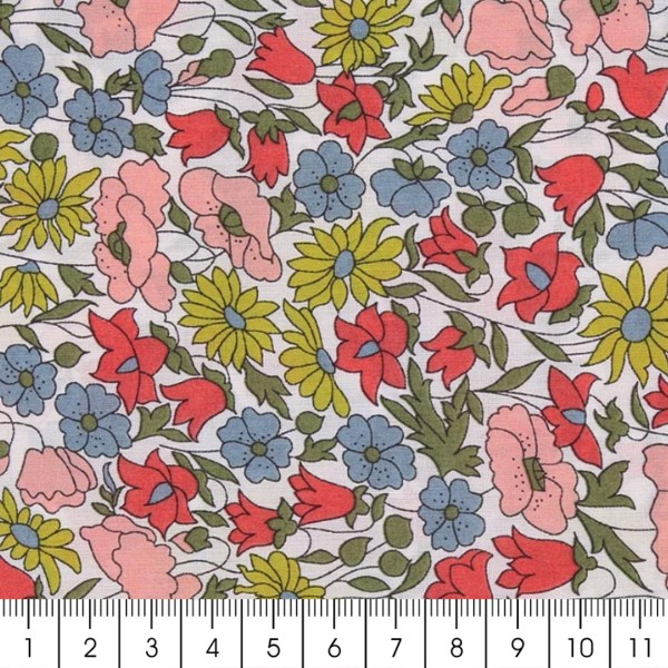 Tissu coton léger - Liberty Poppy and Daisy Édition 40 ans - Par 10 cm - Photo n°3