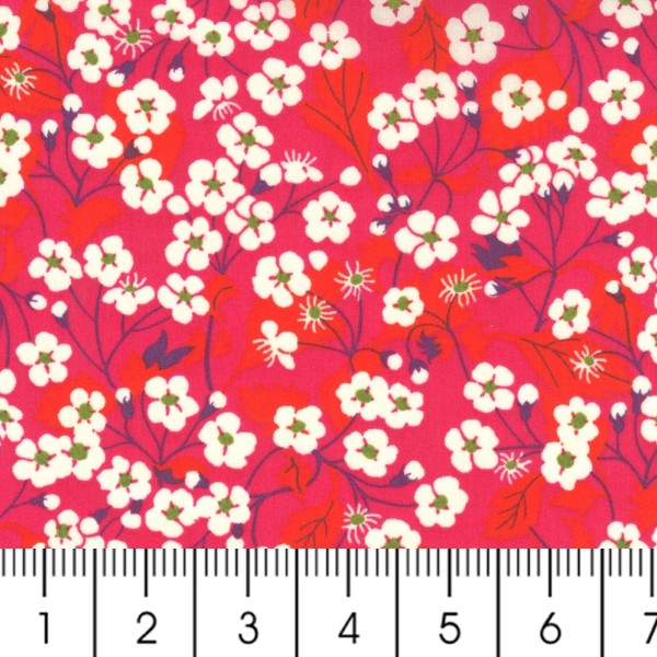 Tissu coton léger - Liberty Mitsi Rose - Par 10 cm - Photo n°3