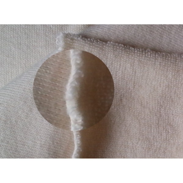 Tissu Microeponge monoface Coton Bio écru vendu par 40 cm Lé 170 cm - Photo n°2
