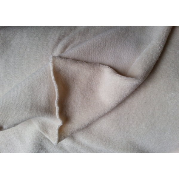 Tissu Microeponge monoface Coton Bio écru vendu par 40 cm Lé 170 cm - Photo n°1