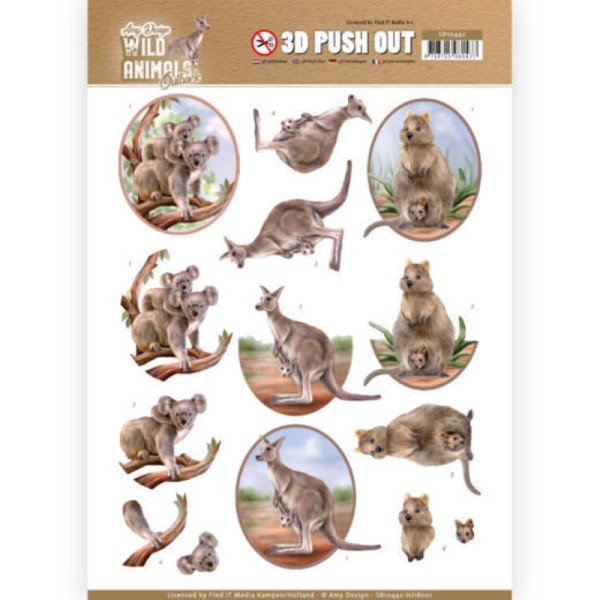 Carte 3D prédéc. - SB10442 - Wild animals - Kangourou - Photo n°1
