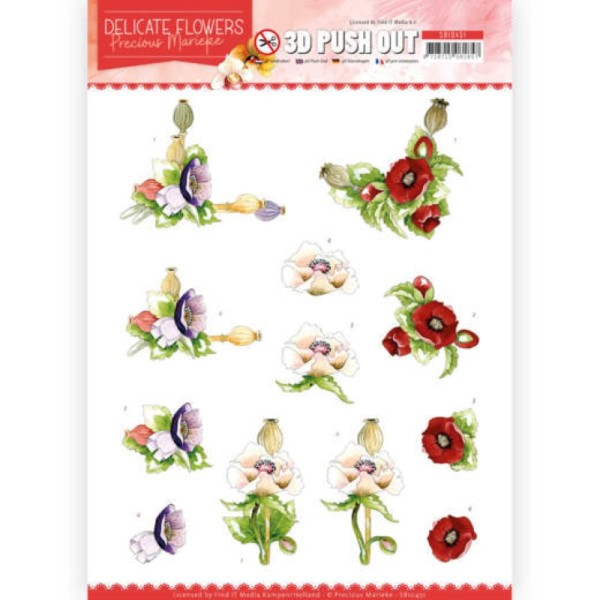Carte 3D prédéc. - SB10451 - Delicate flowers - Coquelicots - Photo n°1