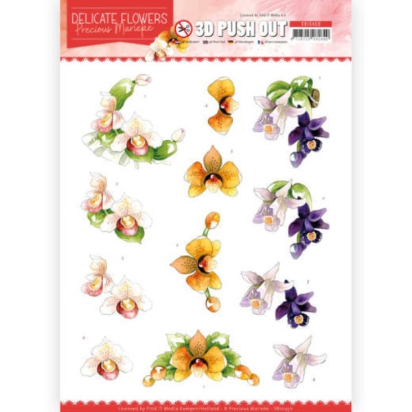 Carte 3D prédéc. - SB10450 - Delicate flowers - Orchidée - Photo n°1