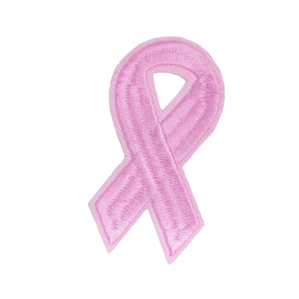 Écusson brodé ruban rose, lutte contre le cancer du sein, sensibilisation au cancer - Photo n°1