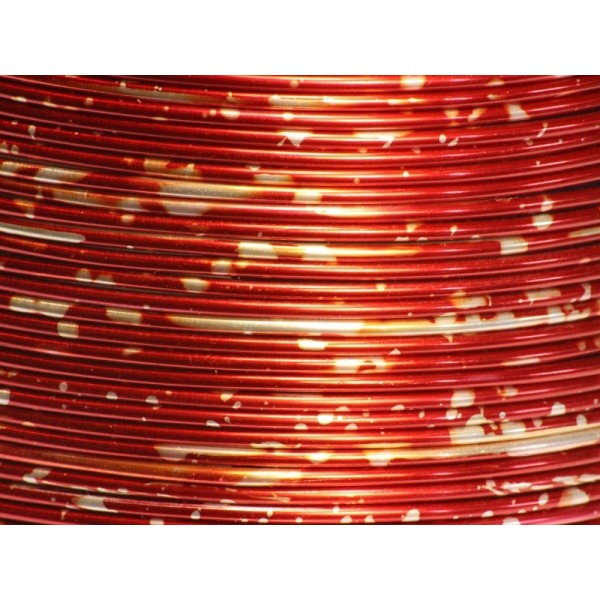 10 Mètres fil aluminium rouge et argent 2mm - Photo n°1