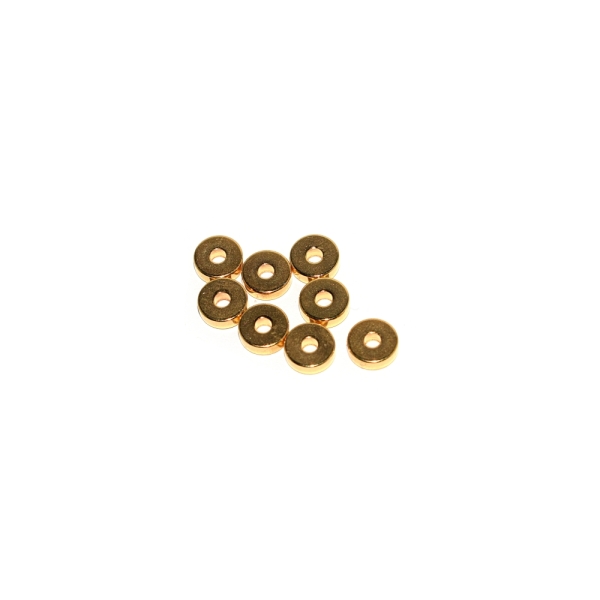 Perle rondelle 6x2 mm métal doré - Photo n°1