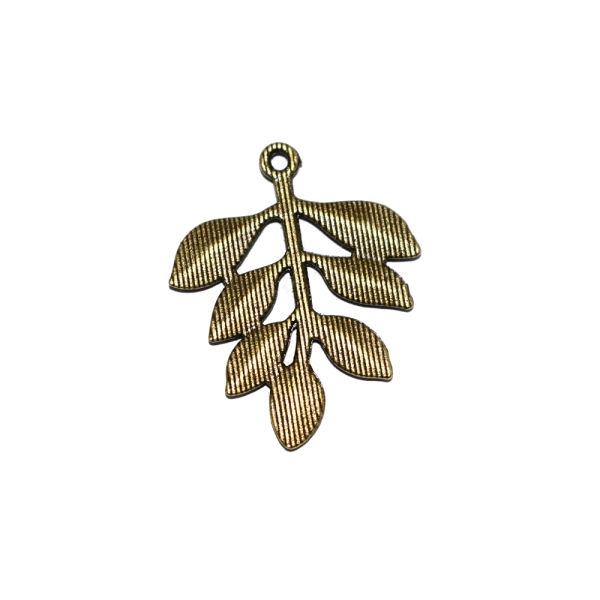 Pendentif branche avec 7 feuilles 34x28x2 mm bronze - Photo n°1