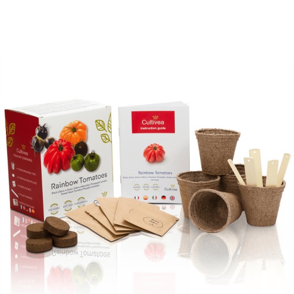 Cultivea Mini - Kit Prêt à Pousser Tomates colorées - Graines 100% Bio et françaises -  (Tomates) - Photo n°2