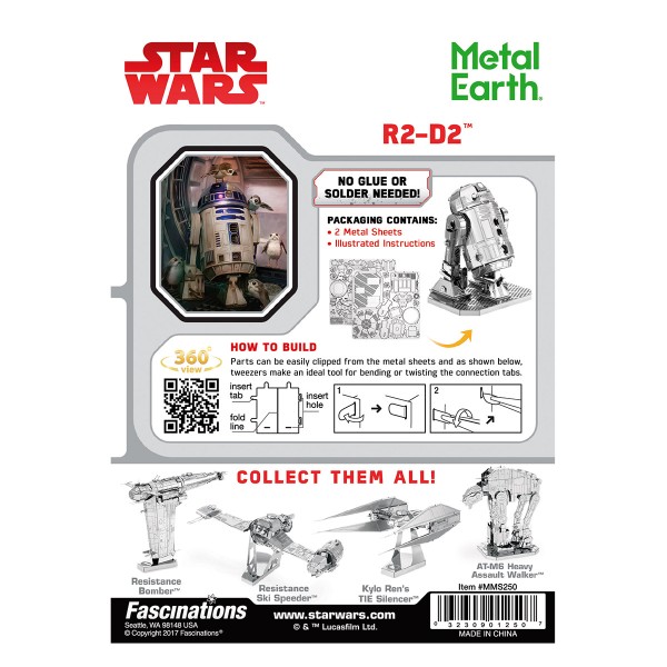 Kit maquette Star Wars - Metal Earth - R2-D2 - Photo n°3