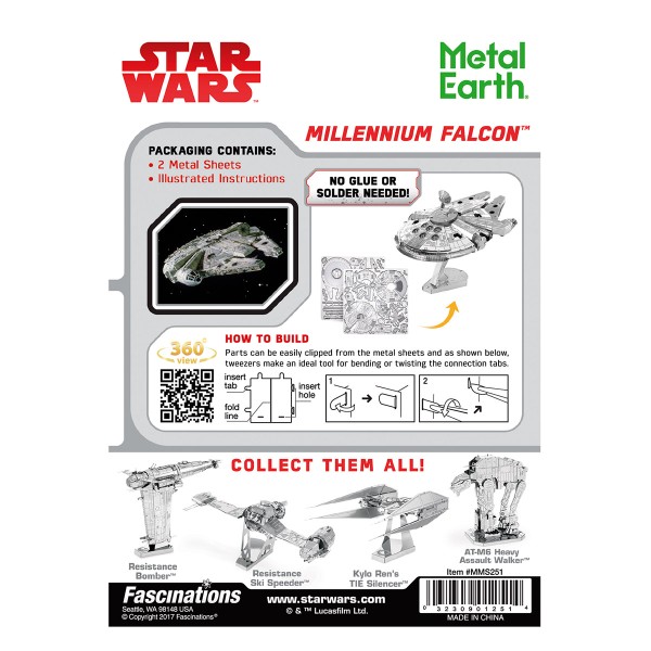 Kit maquette Star Wars - Metal Earth - Faucon Millenium - Photo n°3