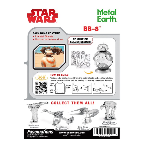 Kit maquette Star Wars - Metal Earth - BB 8 - Photo n°3