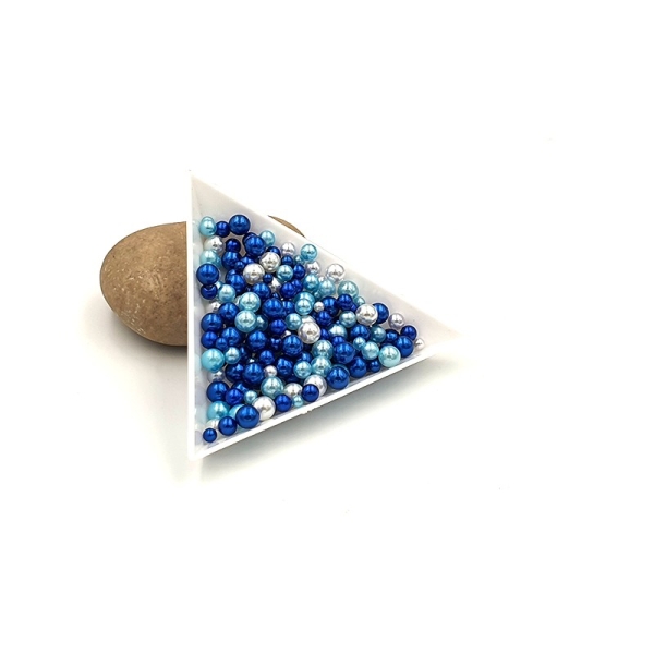 250 Perles Sirène Pour Créations En Résine Dégradé Bleu Royal - Photo n°1
