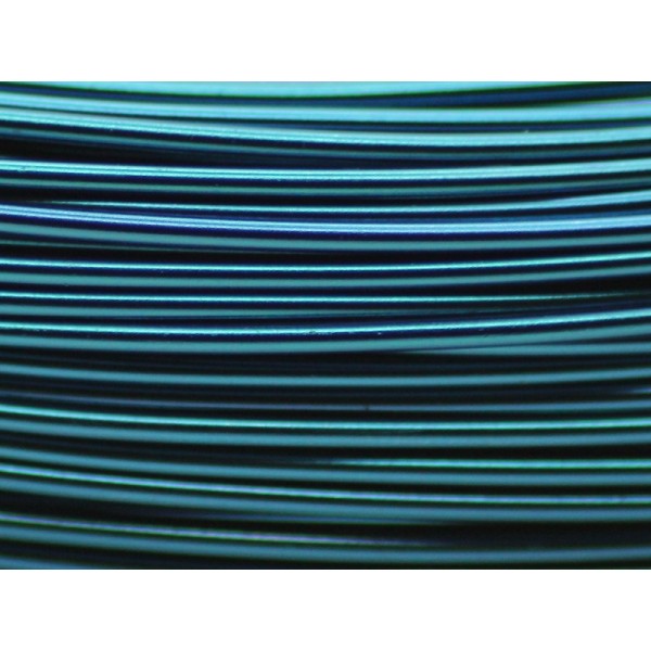 2 Mètres fil aluminium bleu acier 1mm - Photo n°1