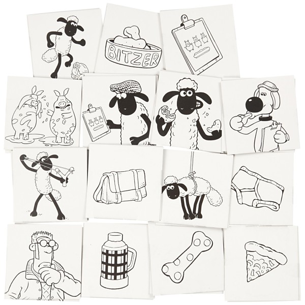 Kit activité manuelle Shaun le Mouton - Memory à colorier - Photo n°2