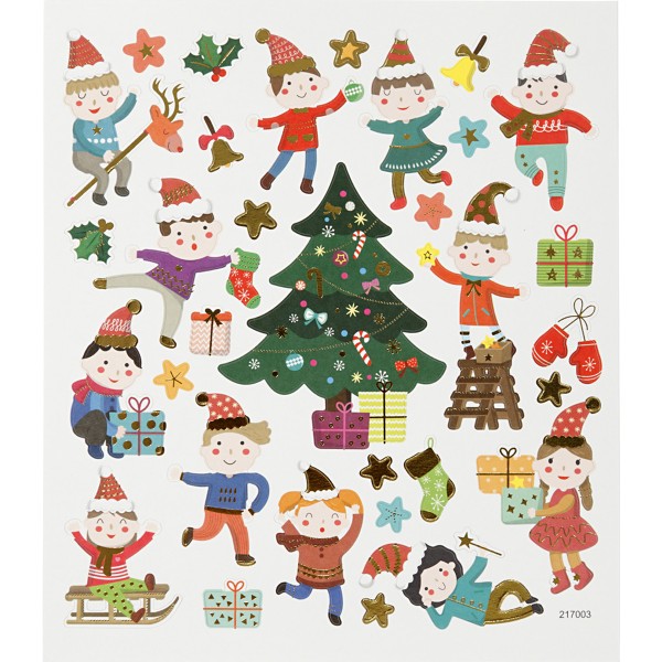 Stickers Noël Creativ Company - Les enfants et Noël - 32 pcs - Photo n°1