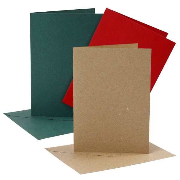 Cartes et enveloppes - 12,7 x 17,8 cm - Différents coloris - 4 sets - Photo n°1