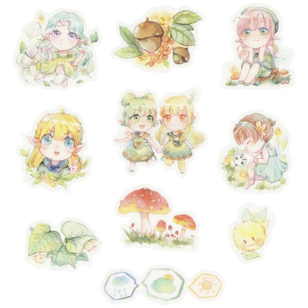 Stickers Papier Washi - Fées - 30 pcs - Photo n°2