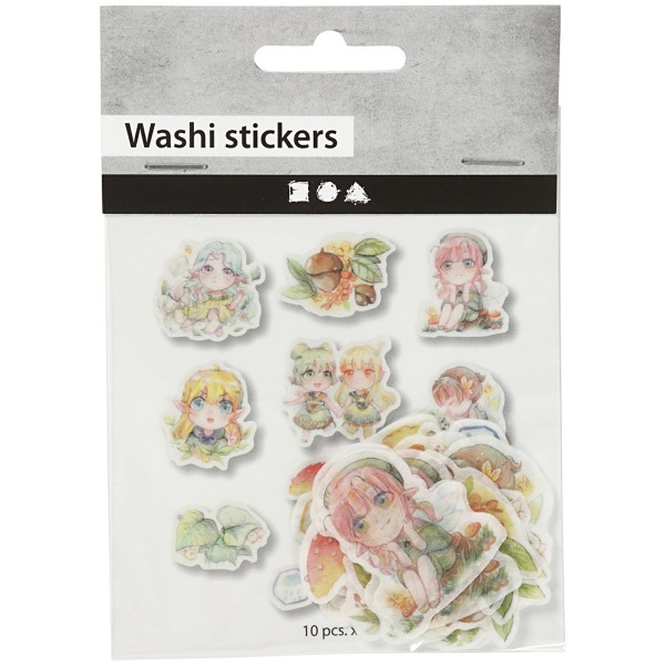 Stickers Papier Washi - Fées - 30 pcs - Photo n°1