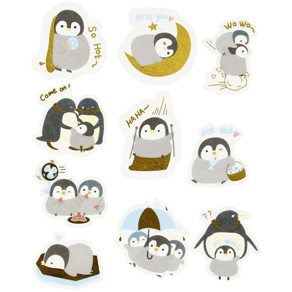 Stickers Papier Washi - Pingouin - 30 pcs - Photo n°2