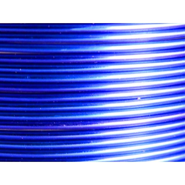 1 Mètre fil aluminium bleu royal 1,5mm - Photo n°1