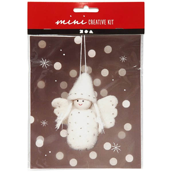 Mini Kit créatif de Noël - Ange à feutrer - 10 cm- 1 pcs - Photo n°1
