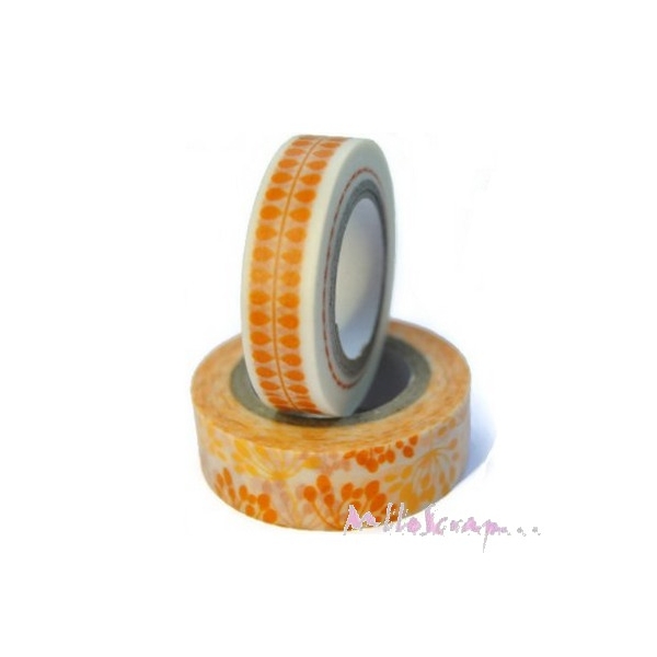 Masking tape, washi tape We are Memory Keppers orange - 2 rouleaux - Photo n°1