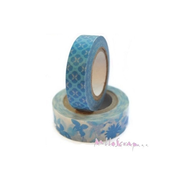 Masking tape, washi tape We are Memory Keppers bleu - 2 rouleaux - Photo n°1