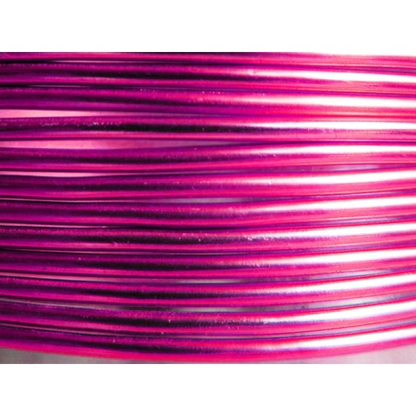 1 Mètre fil aluminium rose vif 1,5mm - Photo n°1