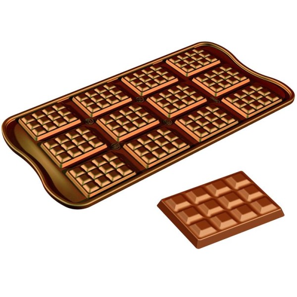 Moule silicone Silikomart chocolat Mini Tablette - Photo n°1