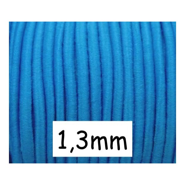 4m Elastique Rond Bleu Vif 1,3mm - Photo n°1