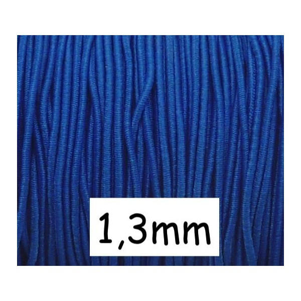 4m Élastique Rond 1,3mm Bleu Électrique - Photo n°1