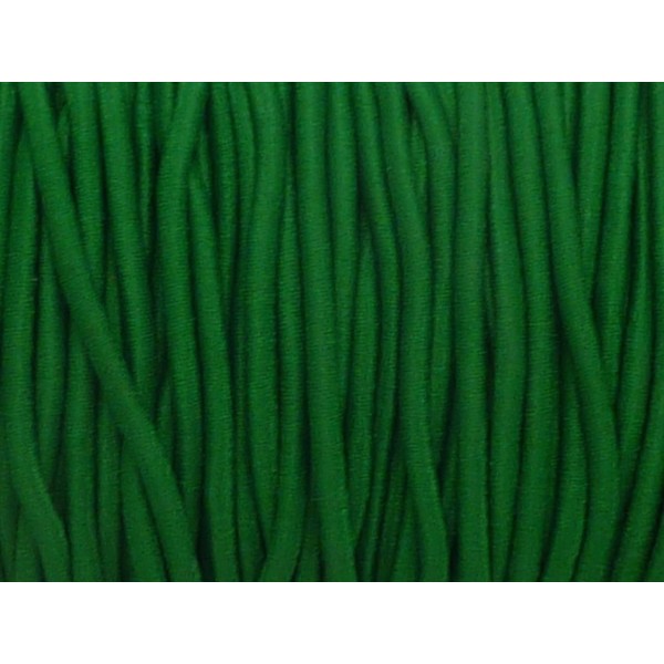 4m Élastique Rond 1,5mm Vert Herbe, Vert Vif - Photo n°2