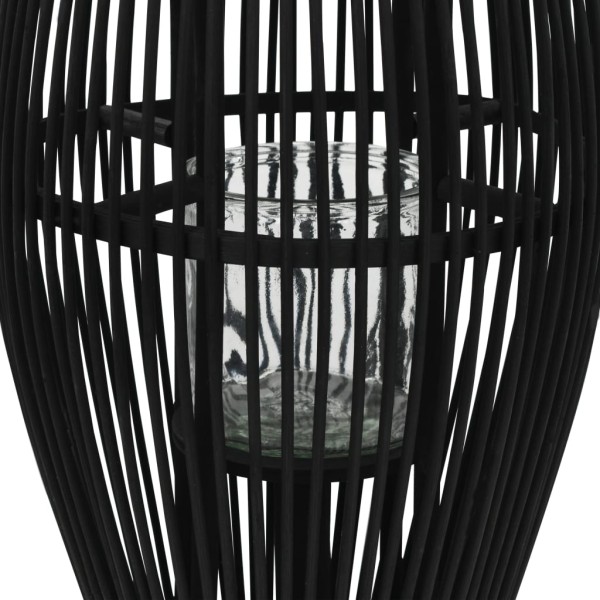 Vidaxl Bougeoir Suspendu Bambou Noir 95 Cm - Photo n°2