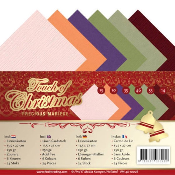 Set 24 cartes Touch of christmas 13.5x27cm - Photo n°1