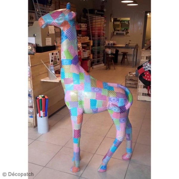 Girafe géante 3D en papier mâché 160 cm - Photo n°4