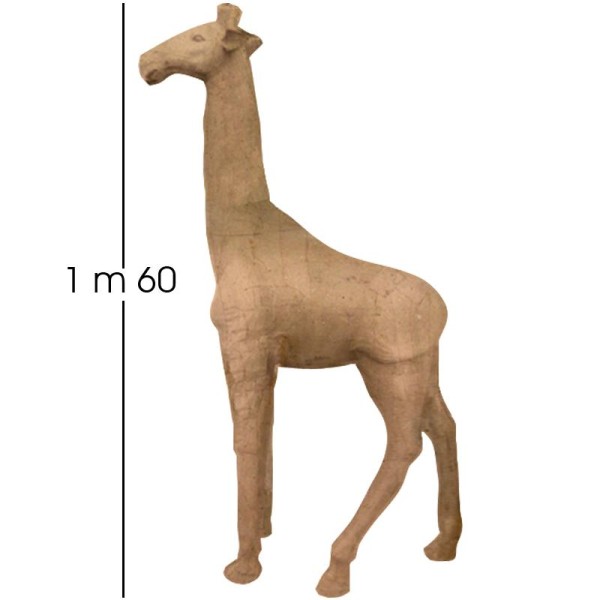 Girafe géante 3D en papier mâché 160 cm - Photo n°1