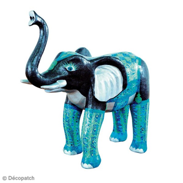 Eléphant géant 3D en papier mâché 100 cm - Photo n°2