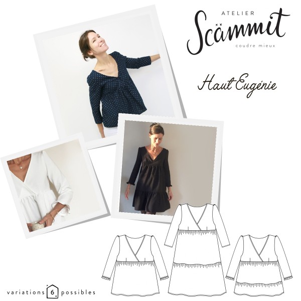 Patron couture Atelier Scammit - Robe et blouse Eugénie - Taille 34 à 48 - Photo n°1
