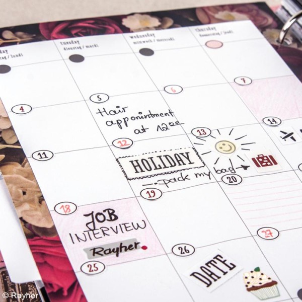 Stickers chiffres et mois My planner - Photo n°3
