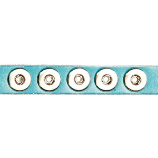 Bracelet à MINI bouton pression Clixy 24 cm - Turquoise (bouton à clipser) - Photo n°1