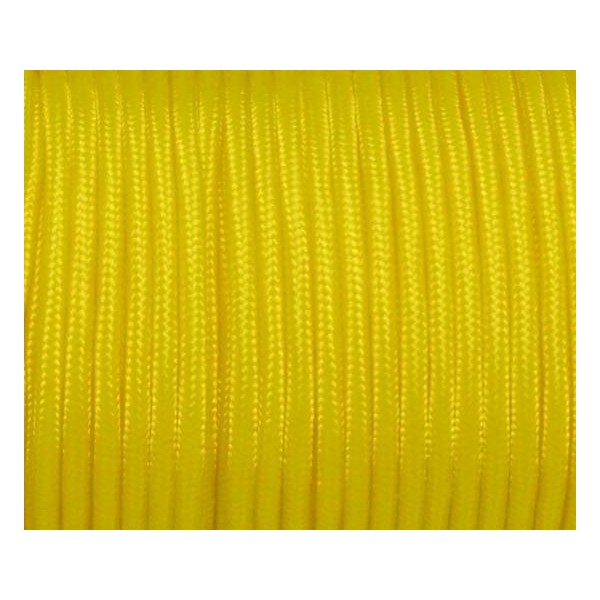 paracorde 3mm cordon tressé corde nylon gainé noir jaune rouge