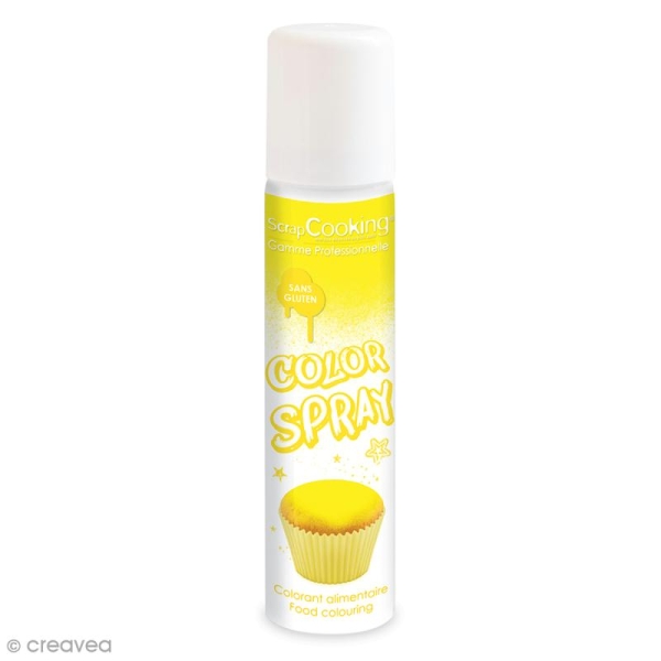 Spray colorant alimentaire ScrapCooking - jaune - 75 ml - Photo n°1